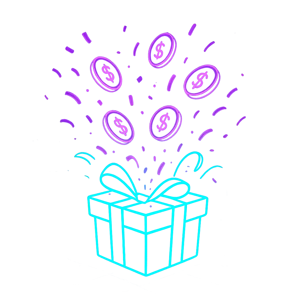 Tuesday Reload Boost promotional neon icon