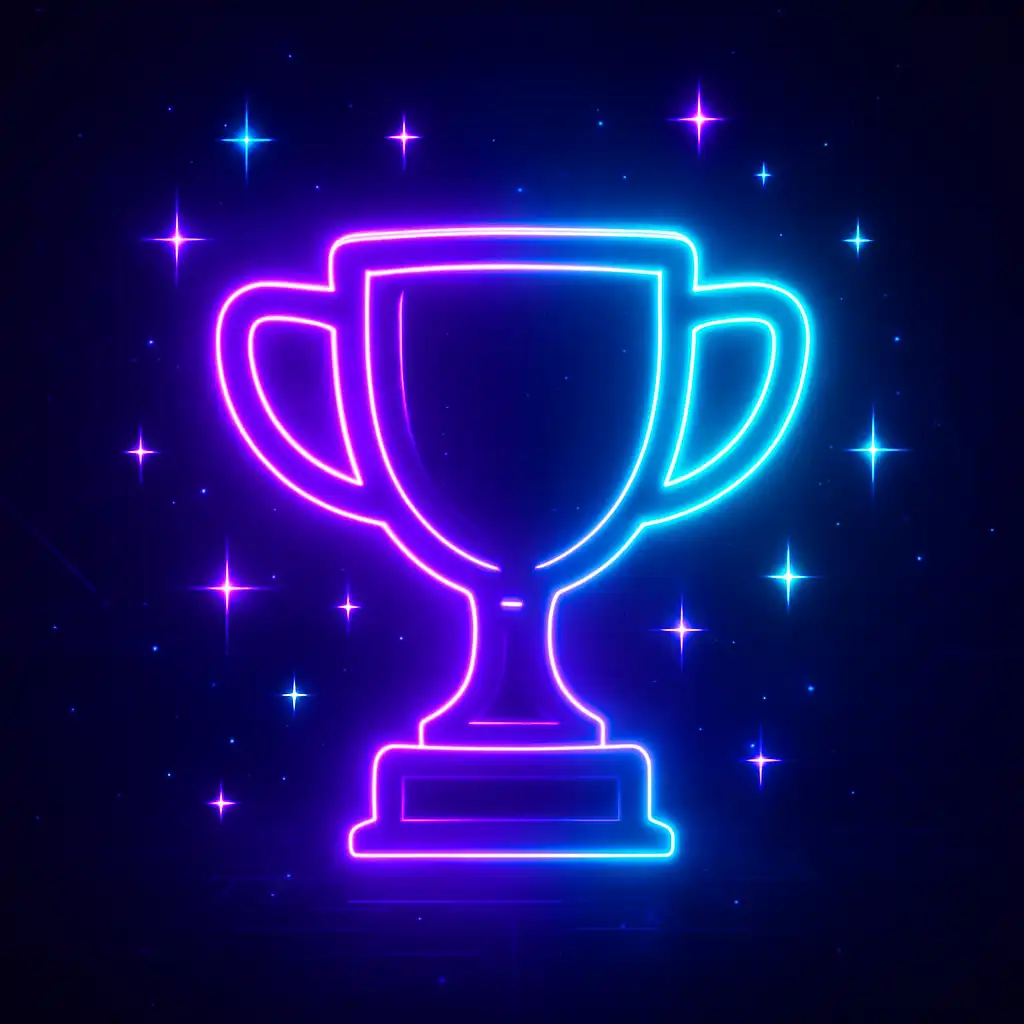 Slot Race Tournament promotional neon icon